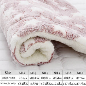 Fashion 1PC Soft Flannel Pet Mat dog Bed Winter Thicken Warm Cat Dog Blanket puppy Sleeping Cover Towel cushion