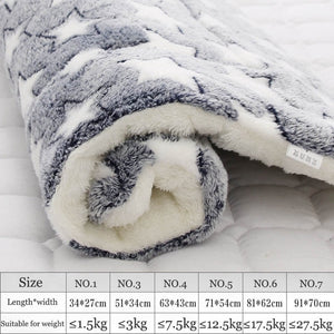 Fashion 1PC Soft Flannel Pet Mat dog Bed Winter Thicken Warm Cat Dog Blanket puppy Sleeping Cover Towel cushion