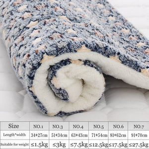 Fashion 1PC Soft Flannel Pet Mat dog Bed Winter Thicken Warm Cat Dog Blanket puppy Sleeping Cover Towel cushion