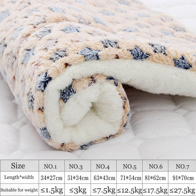 Fashion 1PC Soft Flannel Pet Mat dog Bed Winter Thicken Warm Cat Dog Blanket puppy Sleeping Cover Towel cushion