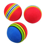 Pets' Funny Toy Balls 3.5cm Rainbow Color EVA Material Ball Foam Sponge Dogs Cats Ball Toys 1Pcs