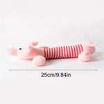 Cute Pet Dog Cat Funny Fleece Durability Plush Dog Toys Squeak Chew Sound Toy Fit for All Pets Elephant Duck Pig Plush Toys