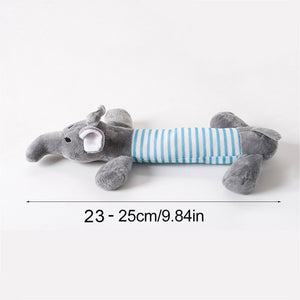 Cute Pet Dog Cat Funny Fleece Durability Plush Dog Toys Squeak Chew Sound Toy Fit for All Pets Elephant Duck Pig Plush Toys