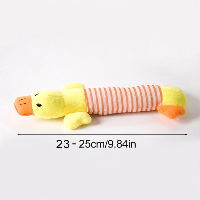 Cute Pet Dog Cat Funny Fleece Durability Plush Dog Toys Squeak Chew Sound Toy Fit for All Pets Elephant Duck Pig Plush Toys