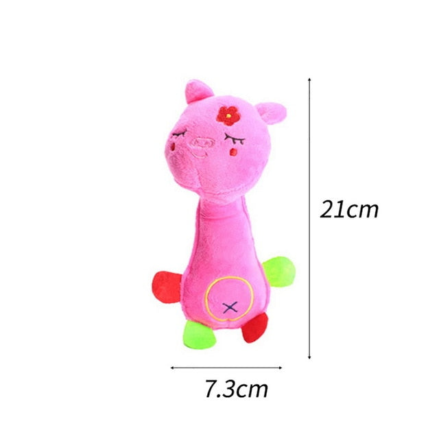 Cute Pet Dog Cat Funny Fleece Durability Plush Dog Toys Squeak Chew Sound Toy Fit for All Pets Elephant Duck Pig Plush Toys