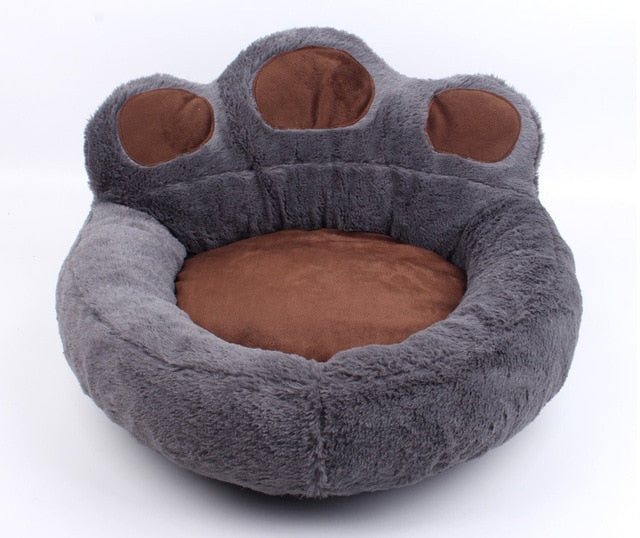 Cute Winter Warm Fleece Dog Bed Round Small Medium Large Dog Beds Extra Large Pet Plush Mats Soft Bear Paw Shaped Cats House