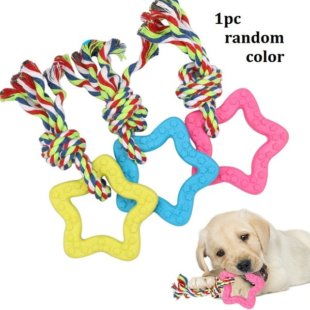 24cm Dog Toy Knot Cotton Rope Pet Puppy Chew Toys For Dogs Funny Pet Dog Toy Bite Knot Molar Tooth Cleaning Tools Pet Accessory