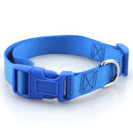 Pet Dog Collar Classic Solid Basic Polyester Nylon Dog Collar with Quick Snap Buckle, Can Match Leash & Harness