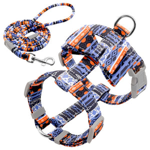 Adjustable Nylon Dog Harness Leash Set Pet Puppy Bowknot Harness Vest Walking Leash For Small Medium Dogs Chihuahua Arnes Perro