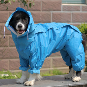 Large Dog Raincoat Clothes Waterproof Rain Jumpsuit For Big Medium Small Dogs Golden Retriever Outdoor Pet Clothing Coat WLYANG