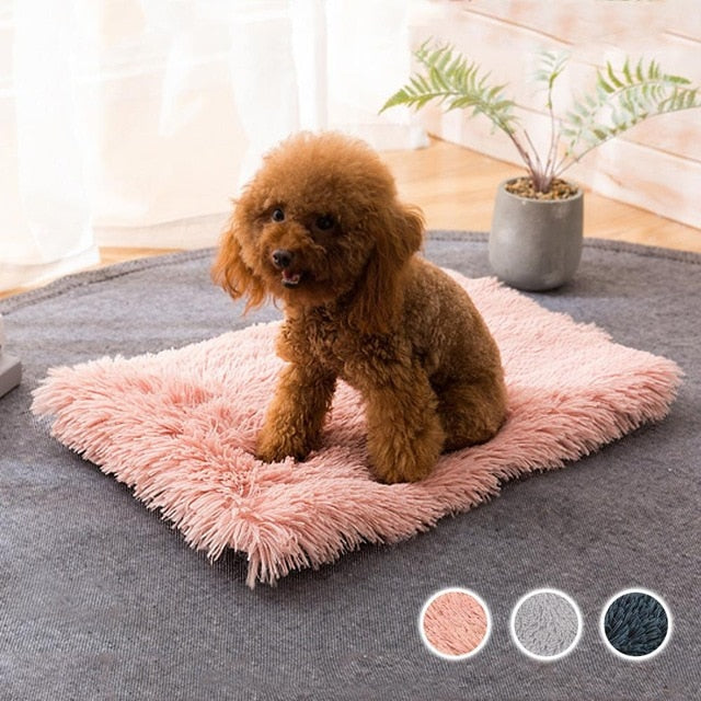 Winter Dog Bed Mat Soft Fleece Pet Cushion House Warm Puppy Cat Sleeping Bed Blanket For Small Large Dogs Cats Kennel Cama Perro