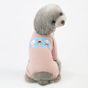 Cute Small Dogs Pajamas For Pet Dogs Cat Clothes Puppy Jumpsuit For Dog Coat For Chihuahua Pomeranian Dogs Print Clothing Shirt