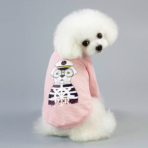 Cute Small Dogs Pajamas For Pet Dogs Cat Clothes Puppy Jumpsuit For Dog Coat For Chihuahua Pomeranian Dogs Print Clothing Shirt