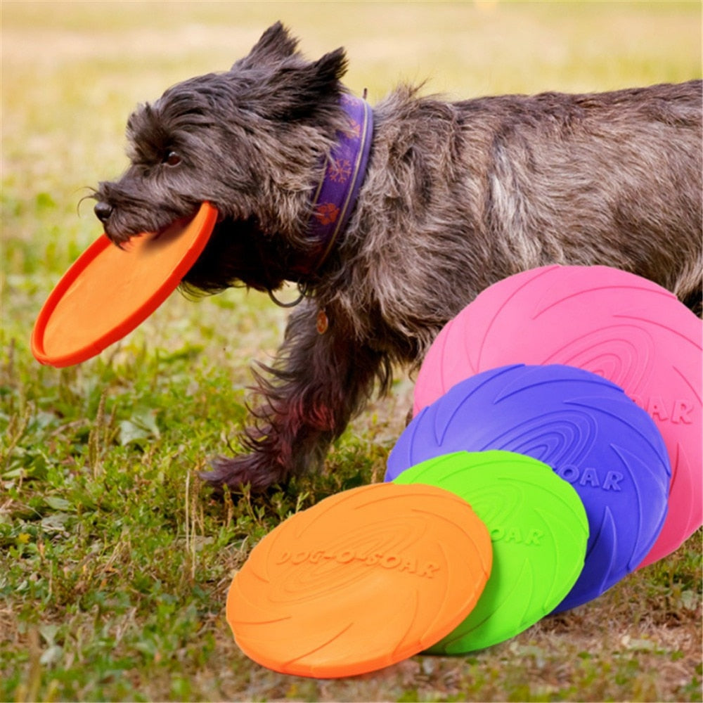 1pcs Funny Silicone Flying Saucer Dog Cat Toy Dog Game Flying Discs Resistant Chew Puppy Training Interactive Dog Supplies