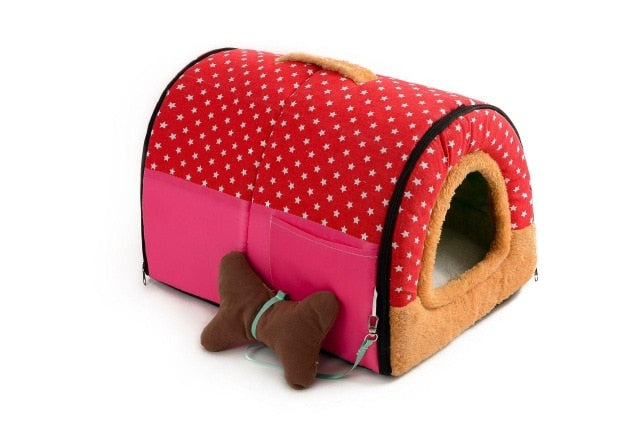 Large Pet Dog Bed cat house cave Comfortable Print Stars Kennel Mat For Pet Puppy Winter Summer Foldable Cat Bed Pet Supply