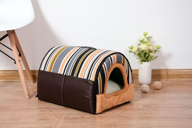 Large Pet Dog Bed cat house cave Comfortable Print Stars Kennel Mat For Pet Puppy Winter Summer Foldable Cat Bed Pet Supply