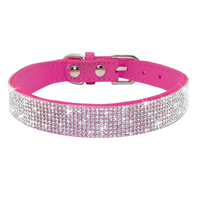 Bling Rhinestone Dog Cat Collars Leather Pet Puppy Kitten Collar Walk Leash Lead For Small Medium Dogs Cats Chihuahua Pug Yorkie