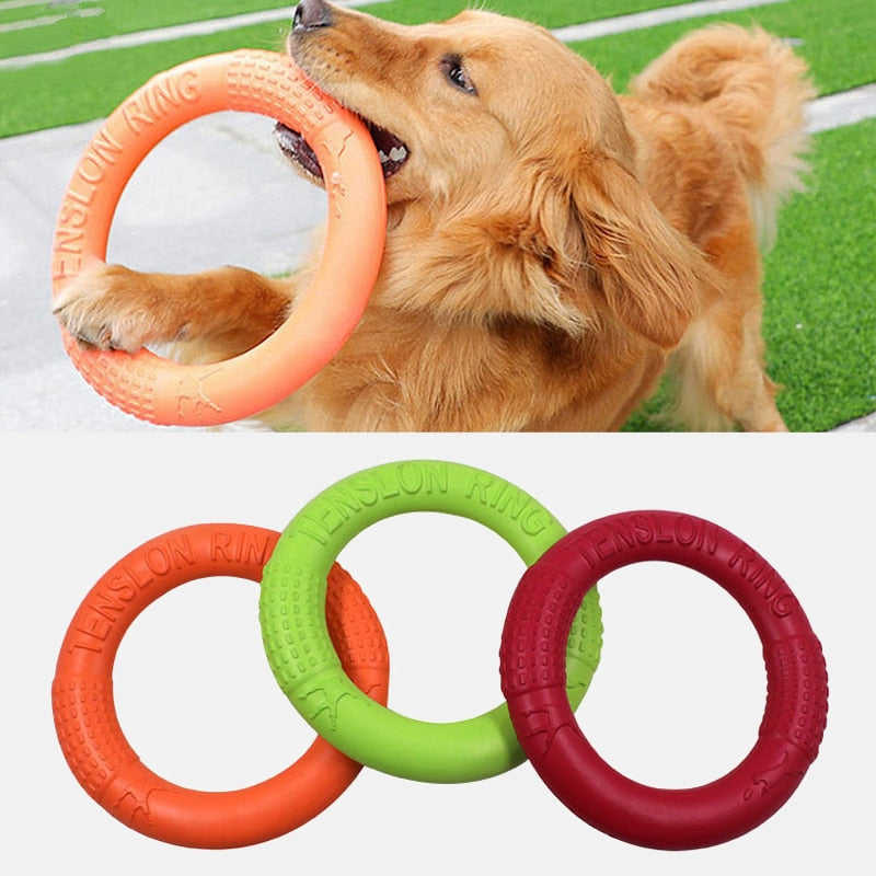 Juguetes Para Perros discos voladores mascota anillo de formación interactiva perro portátil al aire libre para perros pequeños y grandes juguetes para masticar mascotas herramientas de movimiento productos