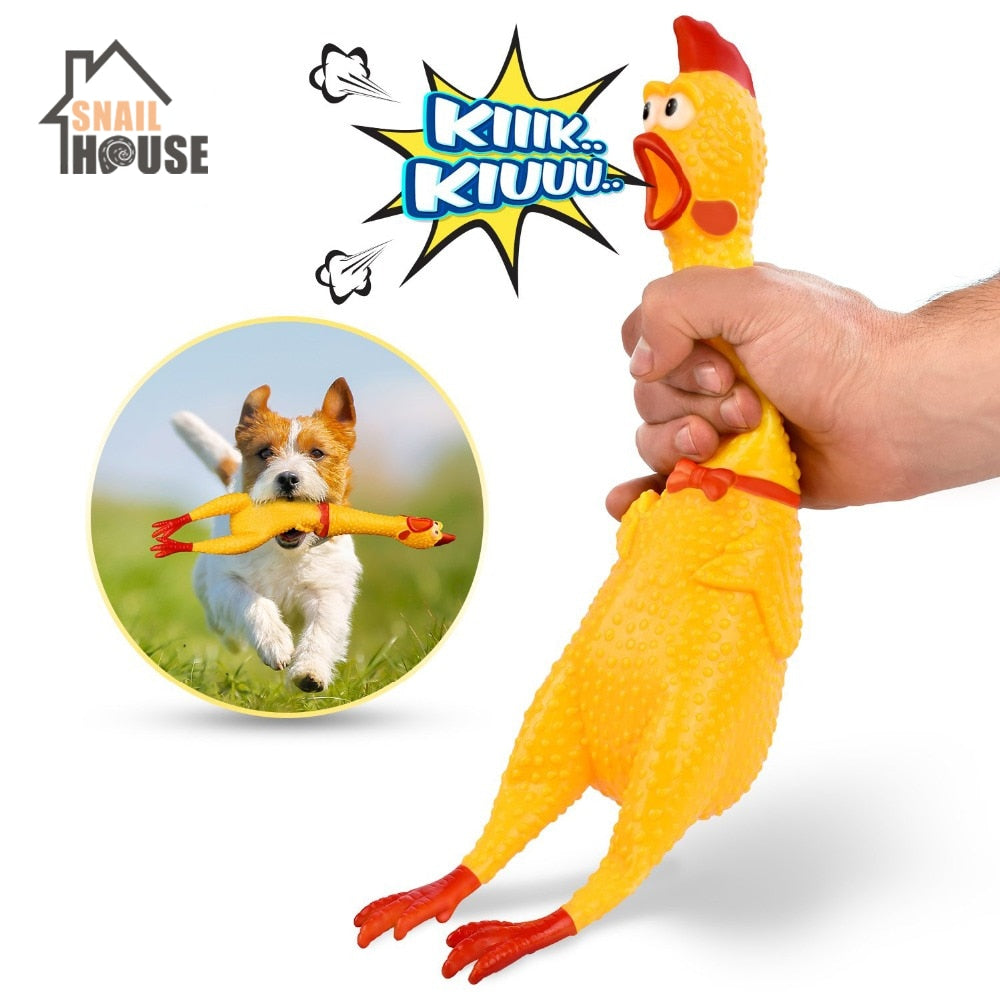 Snailhouse 2019 vente chaude hurlant poulet animaux chien jouets presser son grinçant drôle jouet sécurité caoutchouc pour chiens molaire jouets à mâcher