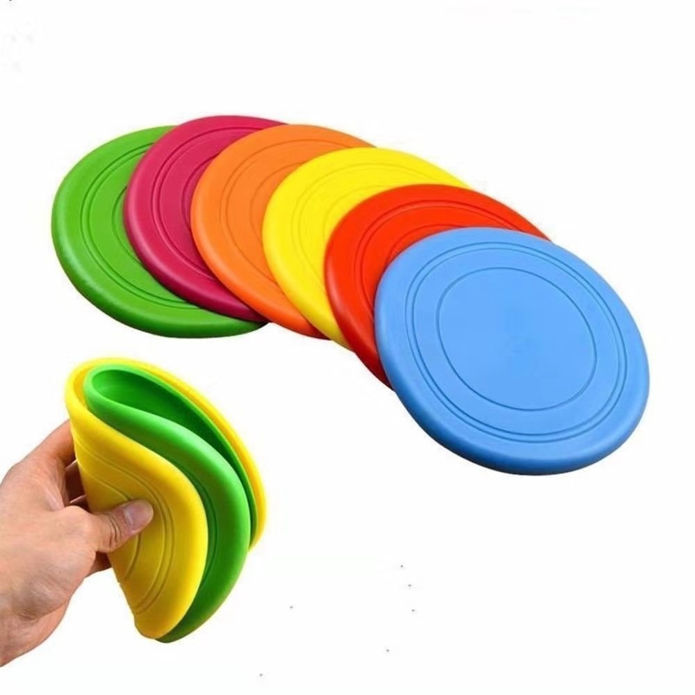 Interactive dog soft rubber puppies toy UFO dog chew toy pet training supplies
