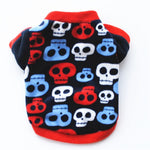 De lana caliente ropa de perro mascota lindo cráneo impreso Pet cachorro camisa para perros chaqueta Bulldog francés Jersey camuflaje perro ropa