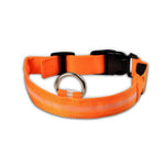 Collar LED de nailon para perros, correa de perro con brillo intermitente de seguridad nocturna, collares fluorescentes luminosos para perros, suministros para mascotas