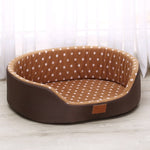 dog bed House sofa Kennel Soft Fleece Pet Dog Cat Warm Dot Pattern Top Quality dog beds mats cama para cachorro Bed For Cats